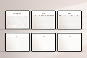 Undated Monthly Digital Planner