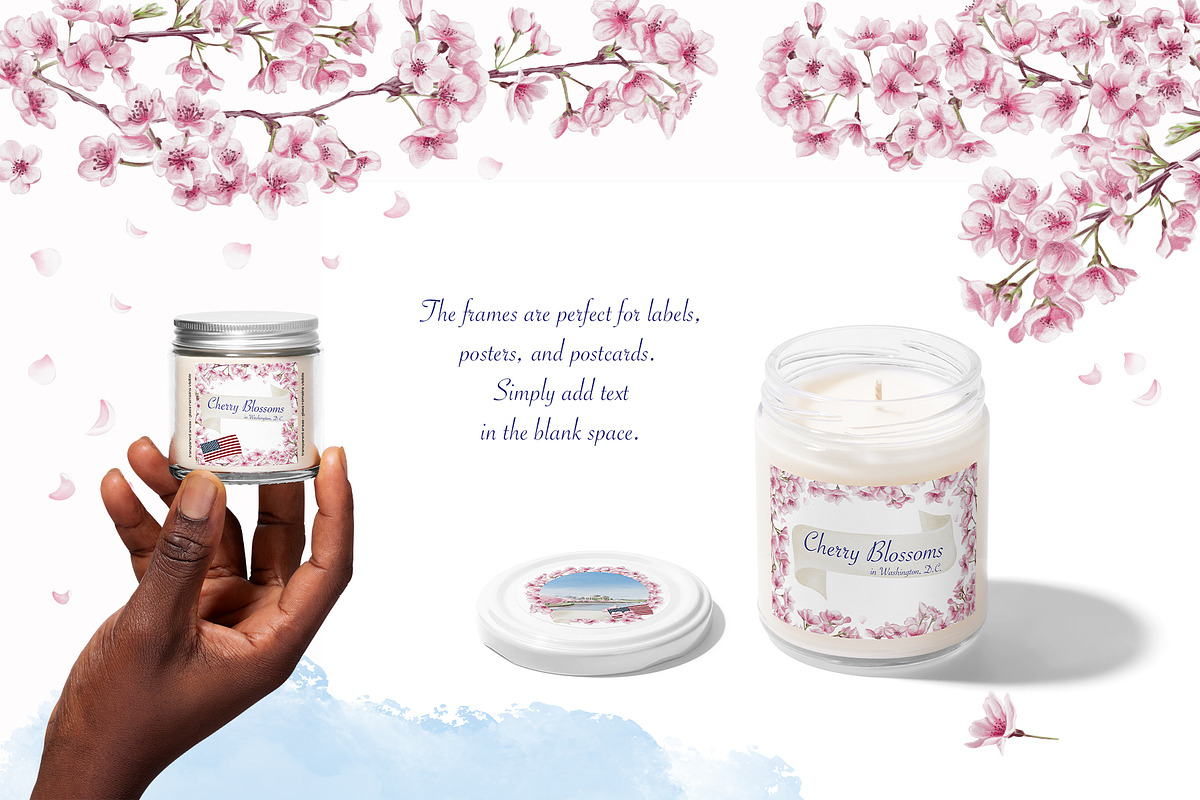 Cherry Blossoms clip art watercolor, an Illustration by Alena Sid (Photo 10 of 16)