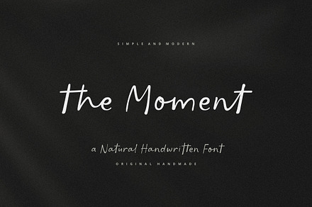 The Moment | Modern Handwriting Font, a Handwritten Font by Burhan Afif