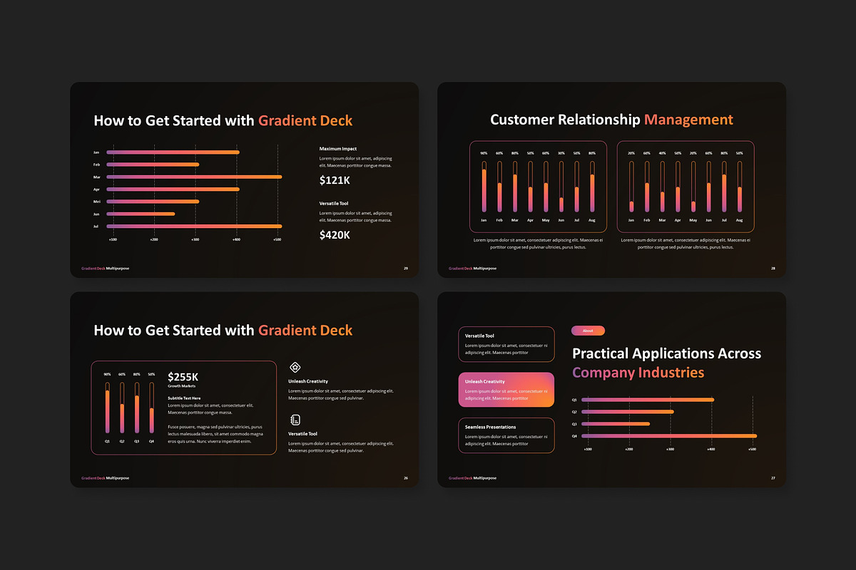 GradientDeck Multipurpose PowerPoint, a Presentation Template by Premast (Photo 3 of 4)