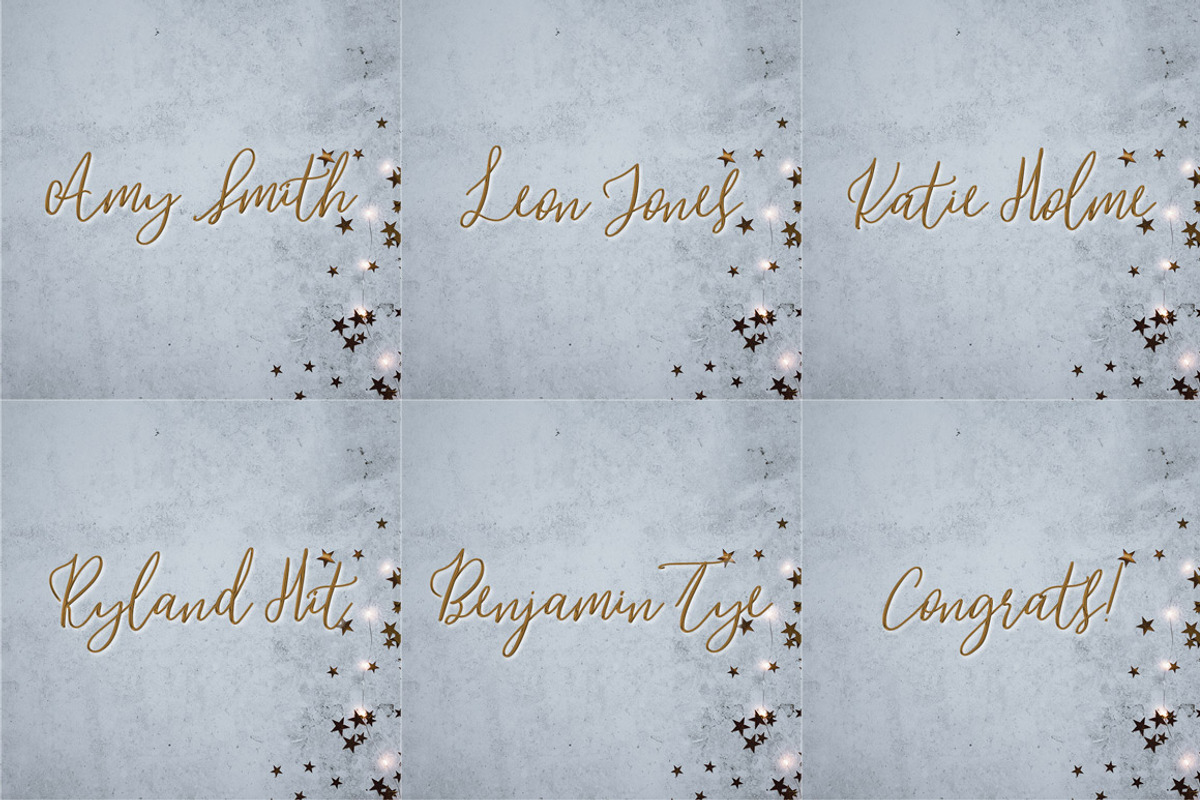 Holiday Coffee Script Font preview 4