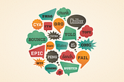 Internet Slang Speech Bubbles, a Technology Illustration by vekstok (Thumbnail 3 of 3)