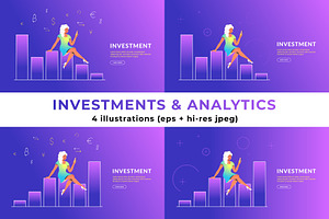 Investments & Analytics graphs, a Finance Illustration by Julia Tim