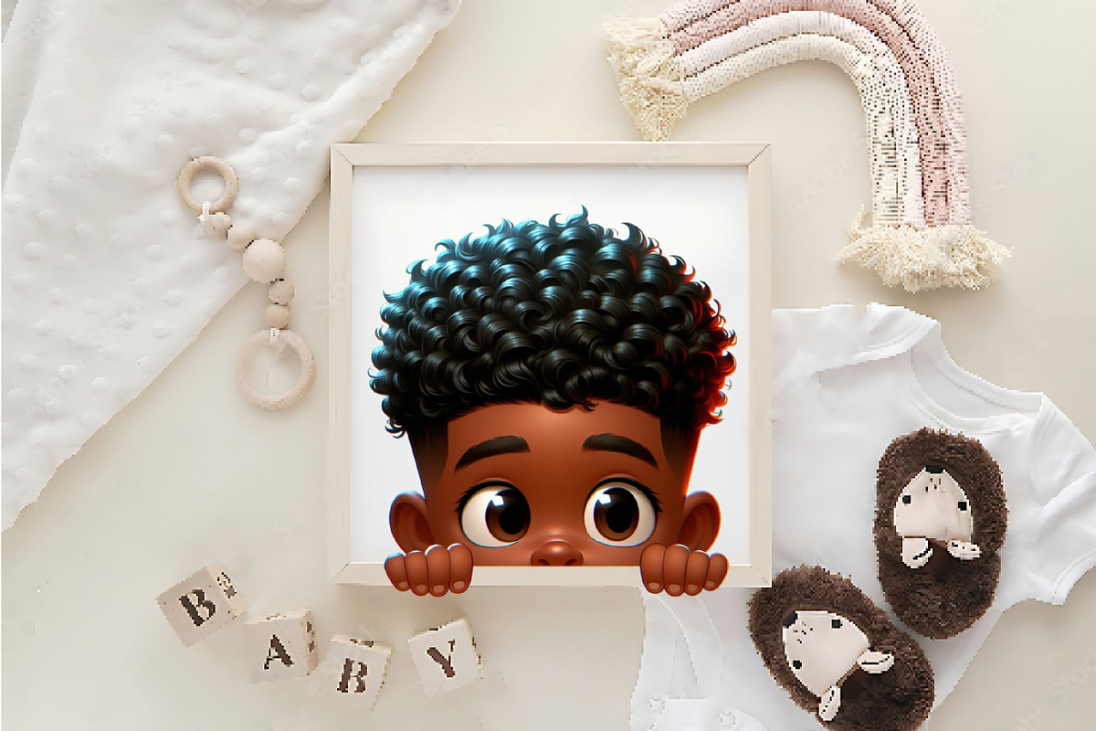 Peek a Boo Boy Sublimation Clipart, a Work Illustration by Dream Creation (Photo 4 of 5)