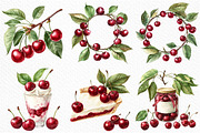 Watercolor Cherry Clip Art, an Illustration by Craft Nest (Thumbnail 4 of 12)