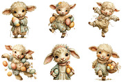 Watercolor Easter Sheep Clipart, an Illustration by CraftArtStudio (Thumbnail 6 of 6)
