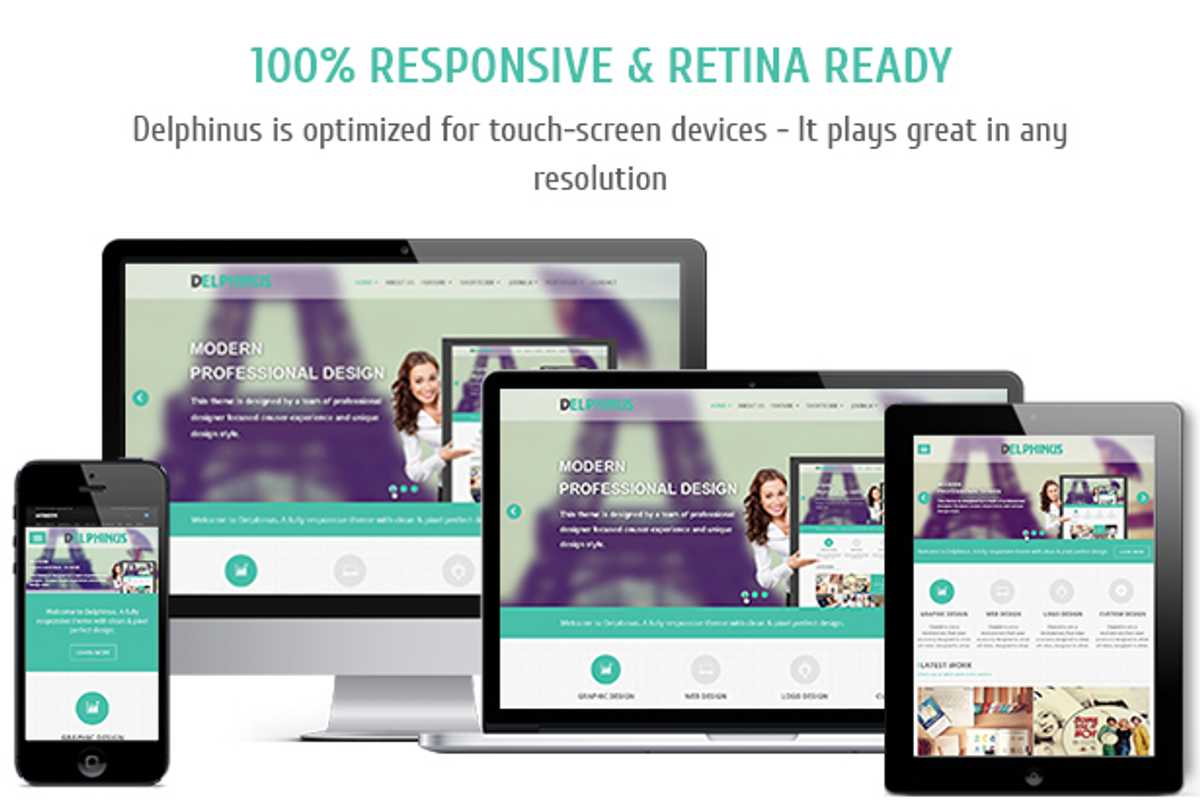 Delphinus - Corporate & Portfolio, a Websites & App Template by JoomlaUX (Photo 2 of 5)