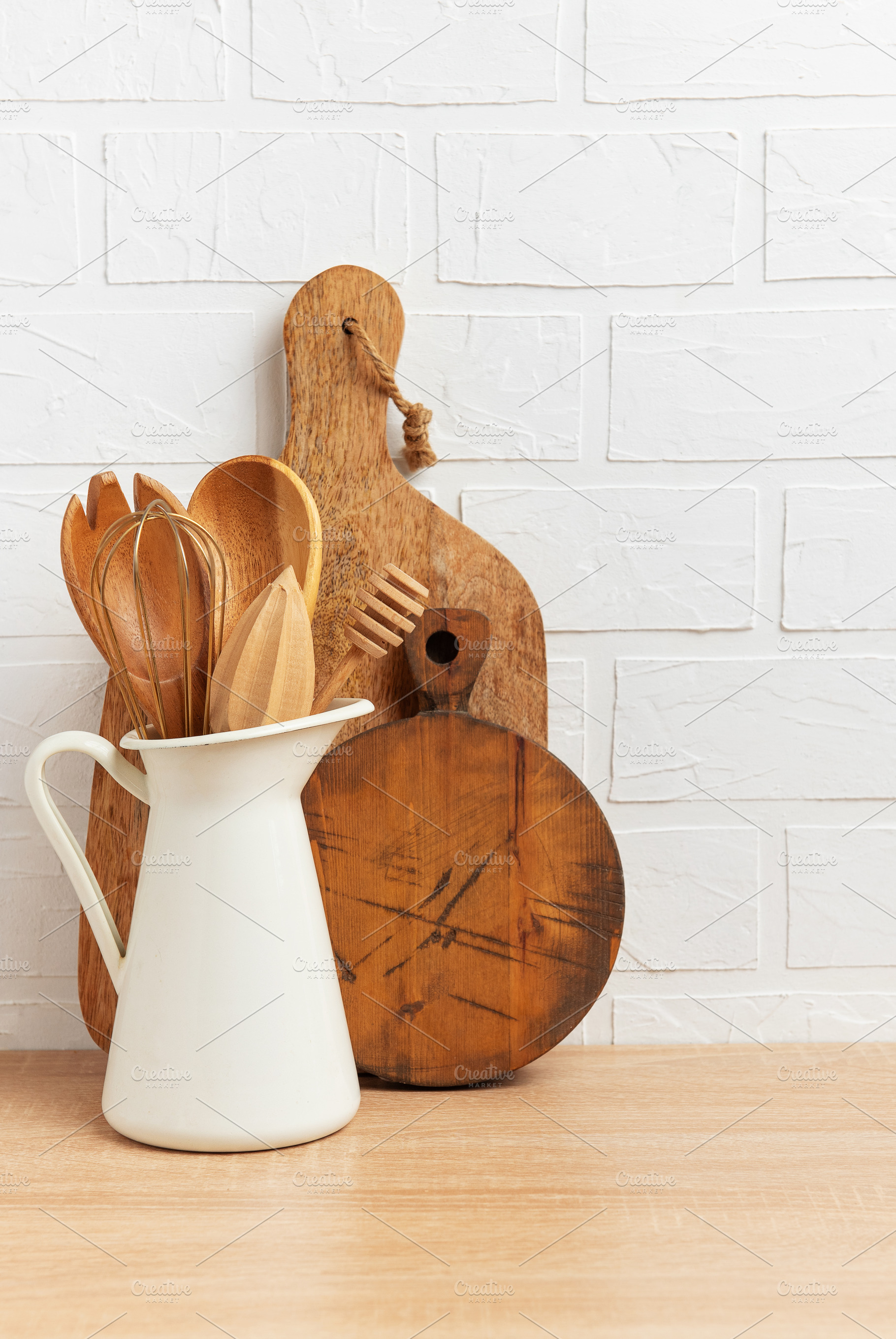 Kitchen utensils made of wood and me, a Food & Drink Photo by Olena Rudo