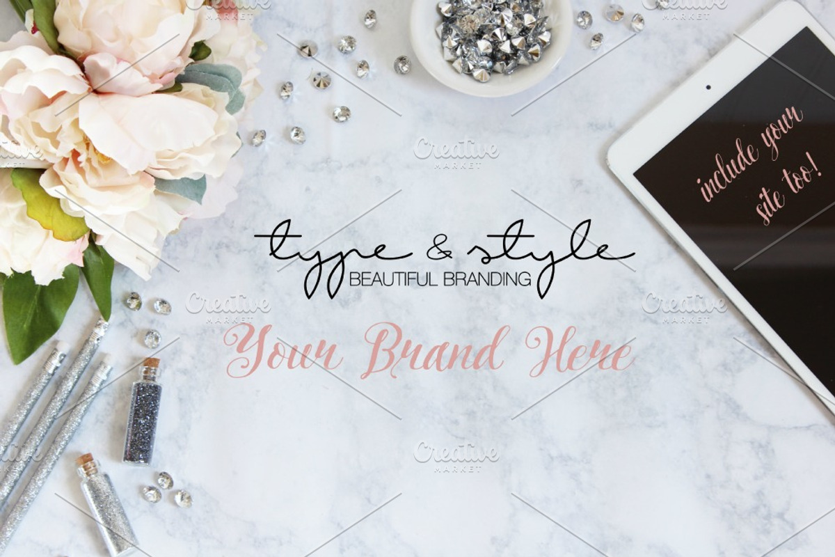 Styled Stock photo desktop ipad, a Templates & Theme by Type & Style