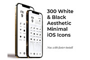 300 White Minimal iOS 14 Icon Pack, an Icon by A Good Design Studio (Thumbnail 1 of 5)