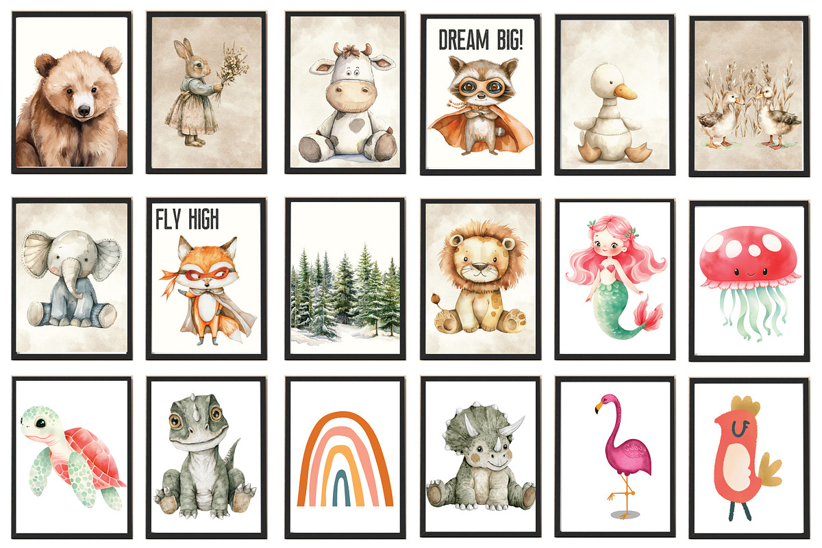 Nursery Wall At, Kids Room Wall Art, a Wallpaper Photo by Chipshpow Graphics (Photo 5 of 9)