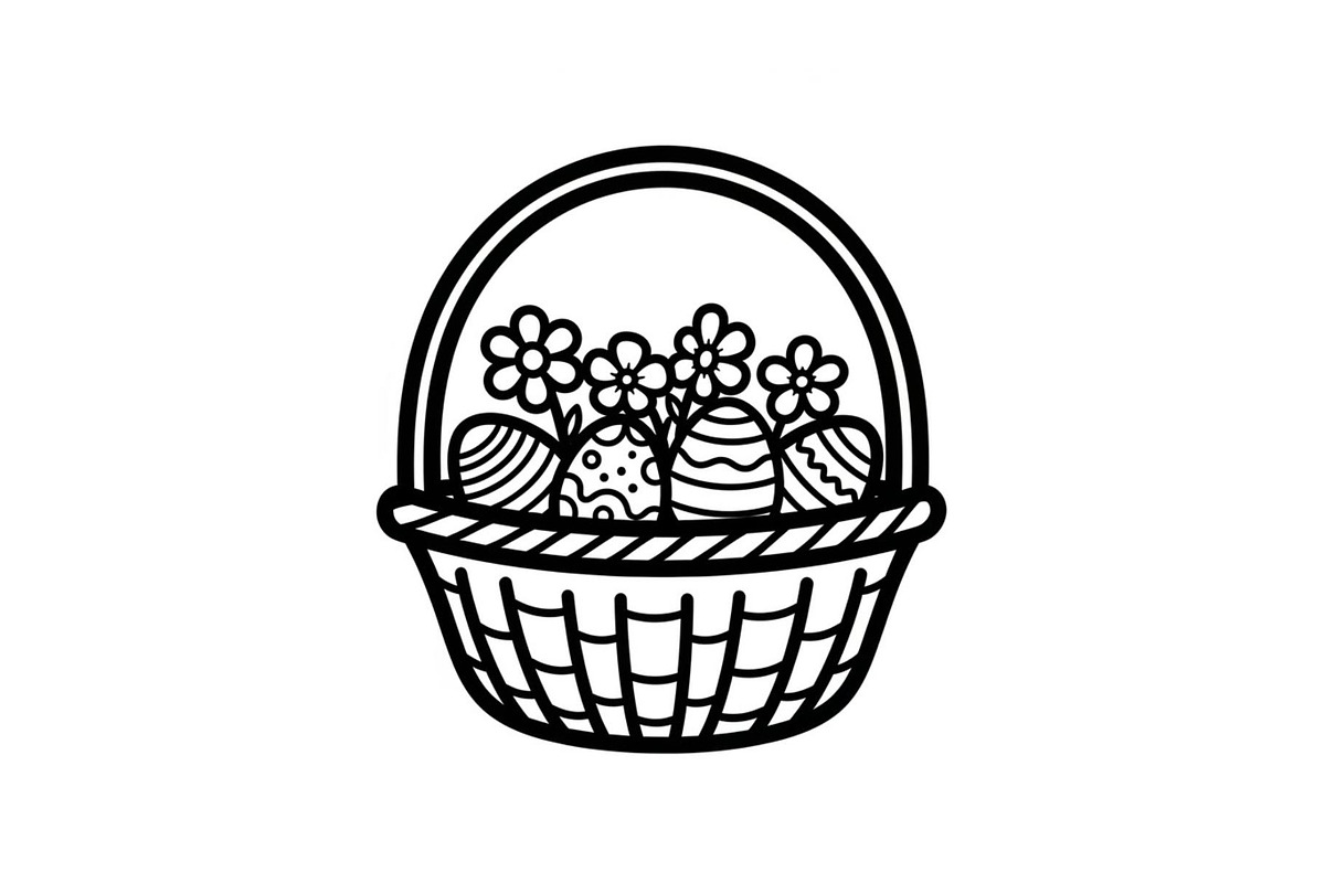 Easter Basket Vector Silhouette Bund, an Illustration by Designs_River (Photo 47 of 51)