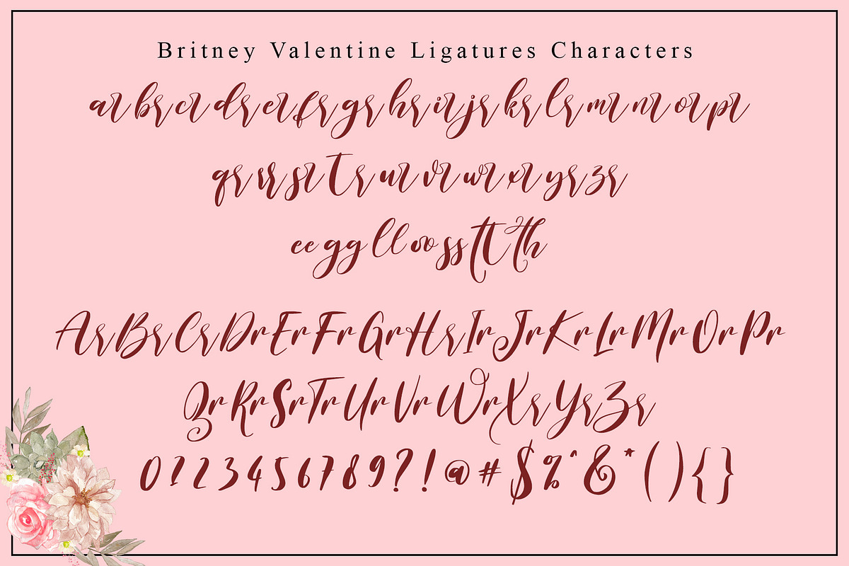 Britney Valentine, a Script Font by Aldedesign (Photo 5 of 8)
