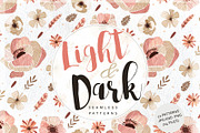 Light&Dark Botanical Patterns, a Pattern Graphic by Auberjean (Thumbnail 4 of 5)