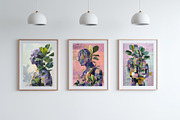 Cubist Floral Portrait Illustration, a Decorative Illustration by Housui Patterns (Thumbnail 12 of 17)