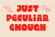 Peculiar Sans - Chunky Display Font, a Sans Serif Font by BTYPE (Thumbnail 7 of 8)