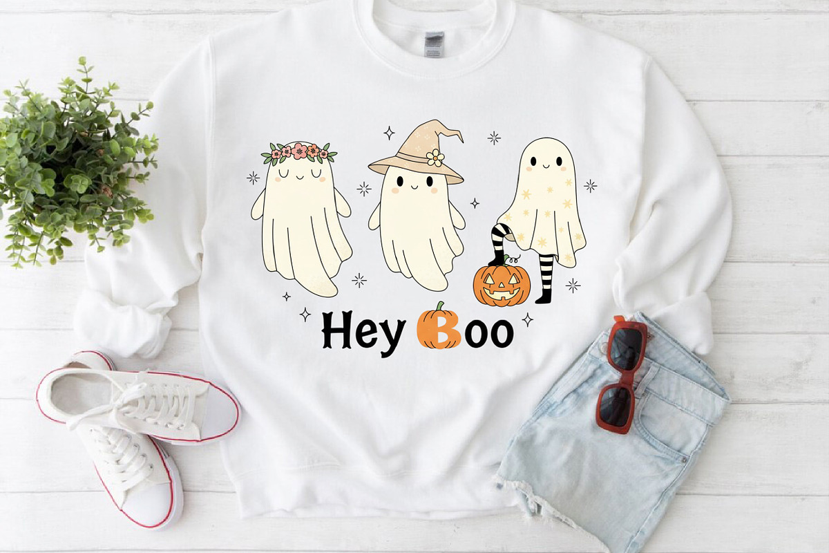 Hey Boo! Halloween Ghost PNG, an Illustration by Craft Nest (Photo 6 of 6)
