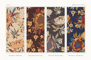Seamless pattern set with peonies., a Decorative Illustration by GenziWorkshop (Thumbnail 3 of 12)