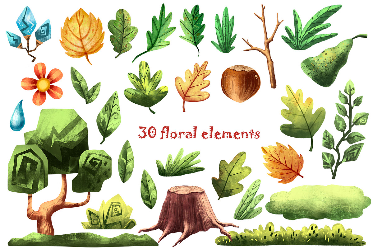 Forest Fairy Tale - Clip Art Set, an Animal Illustration by Mashamashastu (Photo 5 of 12)