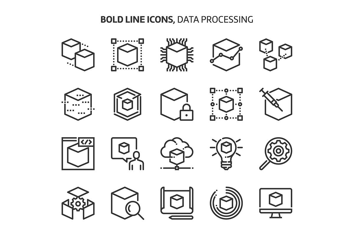Bold Line Icons, an Outline Icon by Howcolour (Photo 75 of 151)