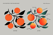 Old painting texture brushes for AI, a Brush Add-On by Studio Mei Design (Thumbnail 3 of 6)