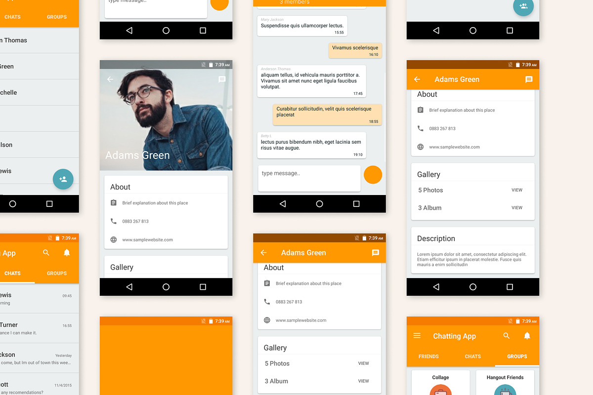 Chatting App - Android UI Template, an UI Kit Template by dream.space