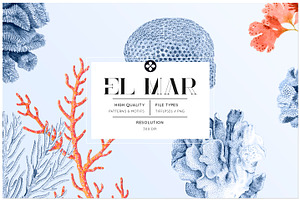 El Mar, Pattern Design & Motif Set!