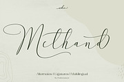Methand - Script Font, a Script Font by Ekahermawan (Thumbnail 1 of 12)