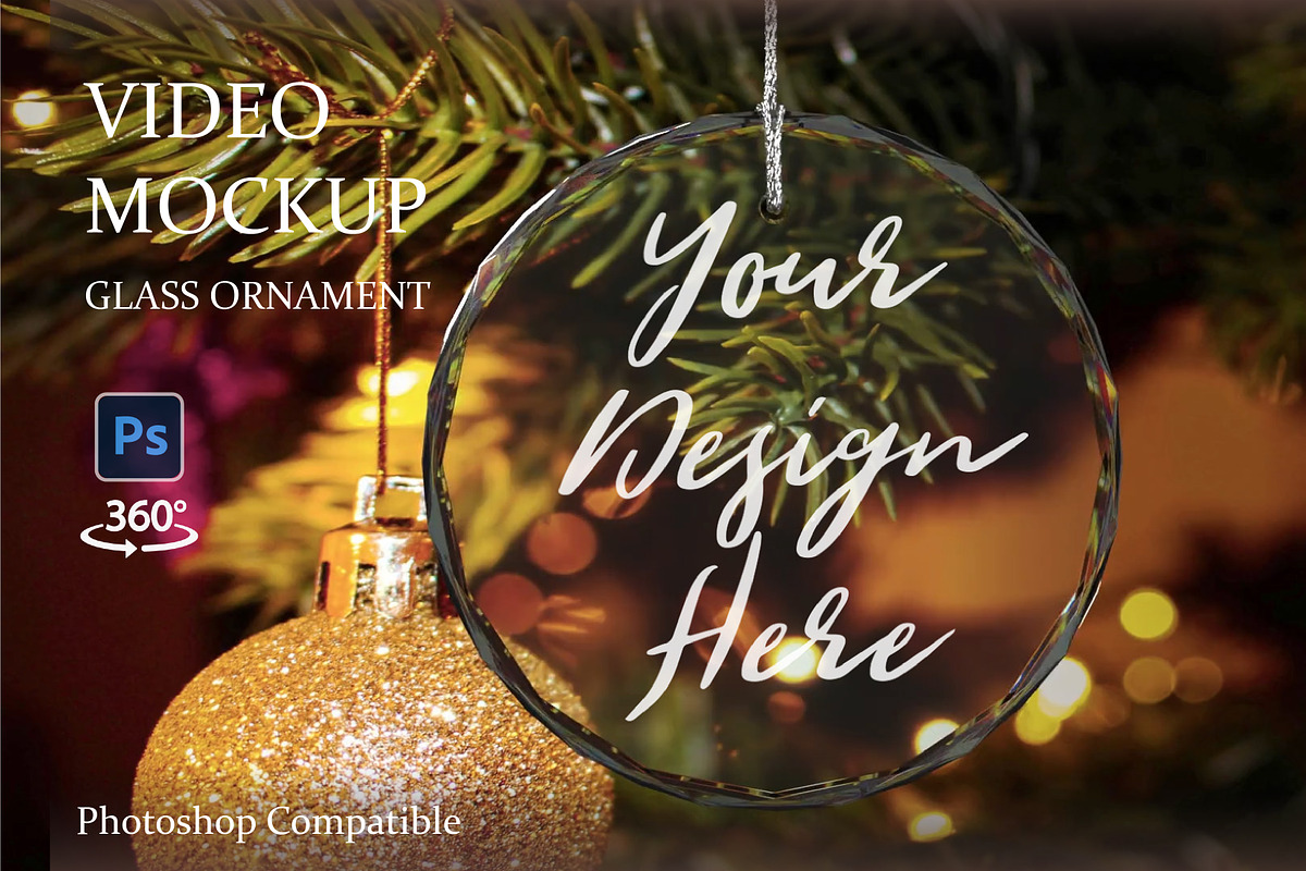 Glass Ornament Mockup Video, a Cups & Container Mockup by MockupsBox (Photo 1 of 5)