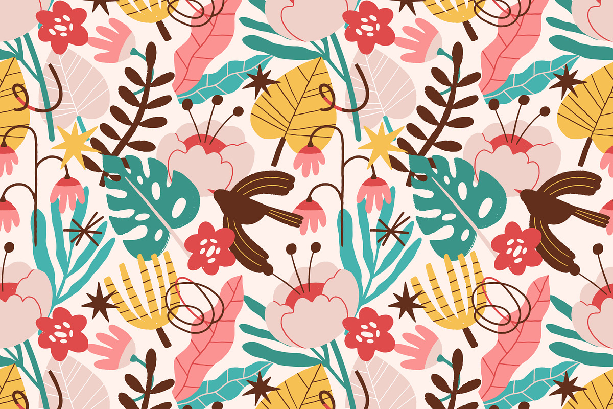 Abstract shapes seamless patterns, a Pattern Graphic by Good Studio