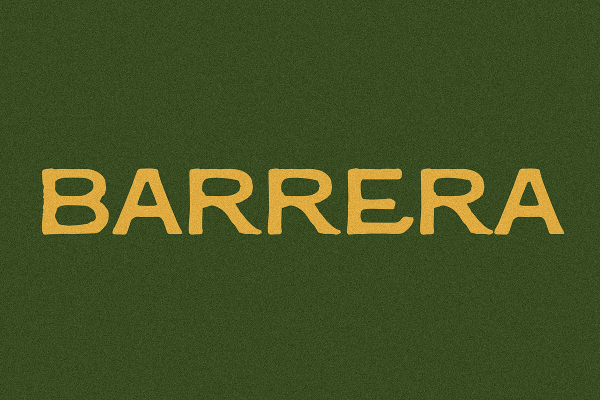 Barrera I A Handmade Display Font, a Sans Serif Font by Taylor Penton (Photo 2 of 4)