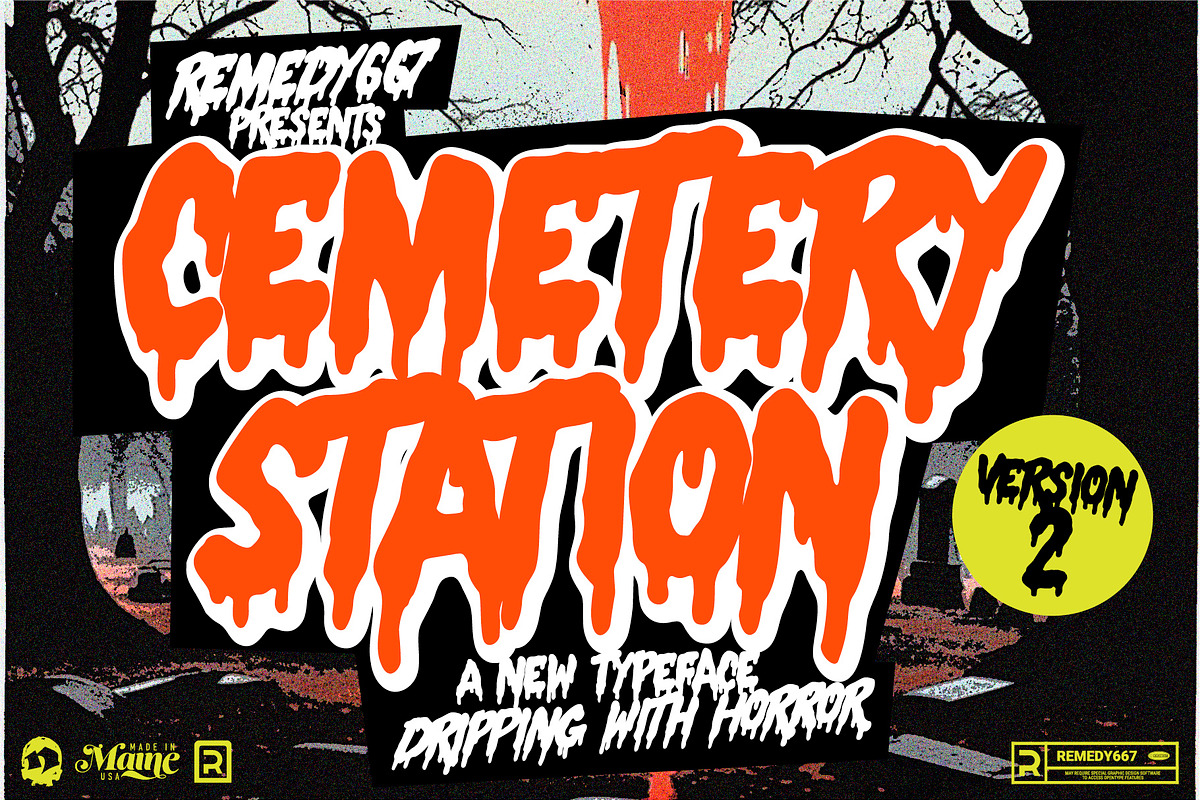 Cemetery Station, a Font by Remedy667 (Photo 1 of 9)