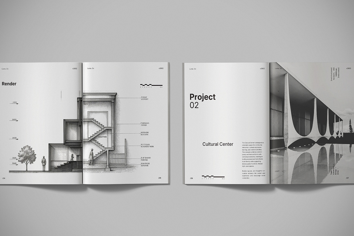 Architecture Portfolio Template, a Brochure Template by Studio Monova (Photo 14 of 33)
