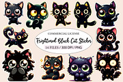 Frightened Black Cat Sticker Clipart, an Illustration by Designworld (Thumbnail 1 of 5)