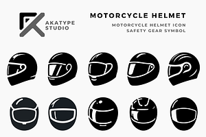 Motorcycle Helmet Icon Vector, an Icon by Akatype Studio
