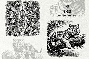 Jungle Tiger SVG Graphics, an Animal Illustration by DENIDigitalArtSudio