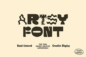 Artsy - Bold Hand-lettered Display, a Font by Studio Funshop by Kelli