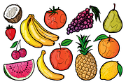 Vector Fruit Basket Pack, a Food Illustration by Vectory by BSC (Thumbnail 2 of 3)