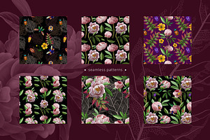 Peonies And Beetles PATTERNS