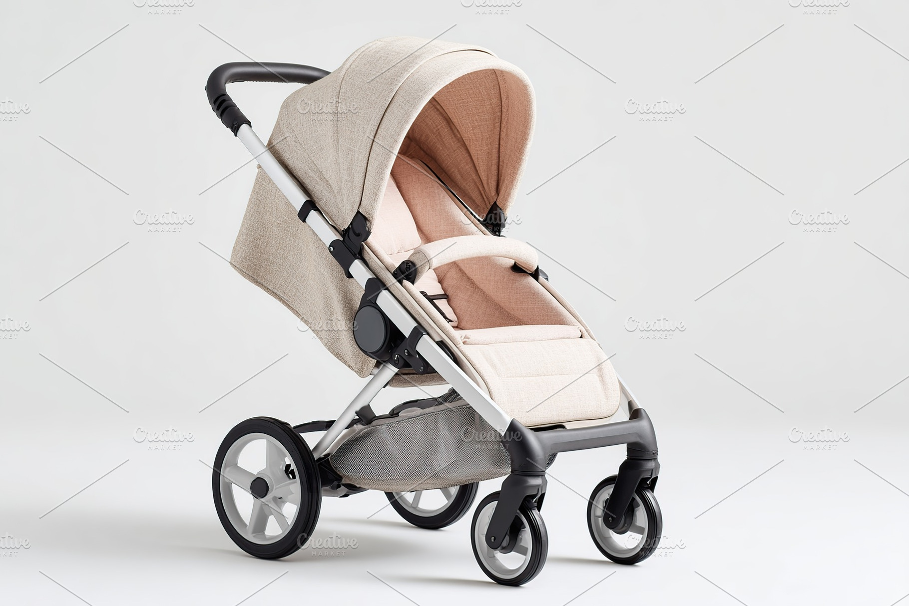 Lightweight stroller designed for urban parents with space for everyday needs, a Photo by AlyaAnd