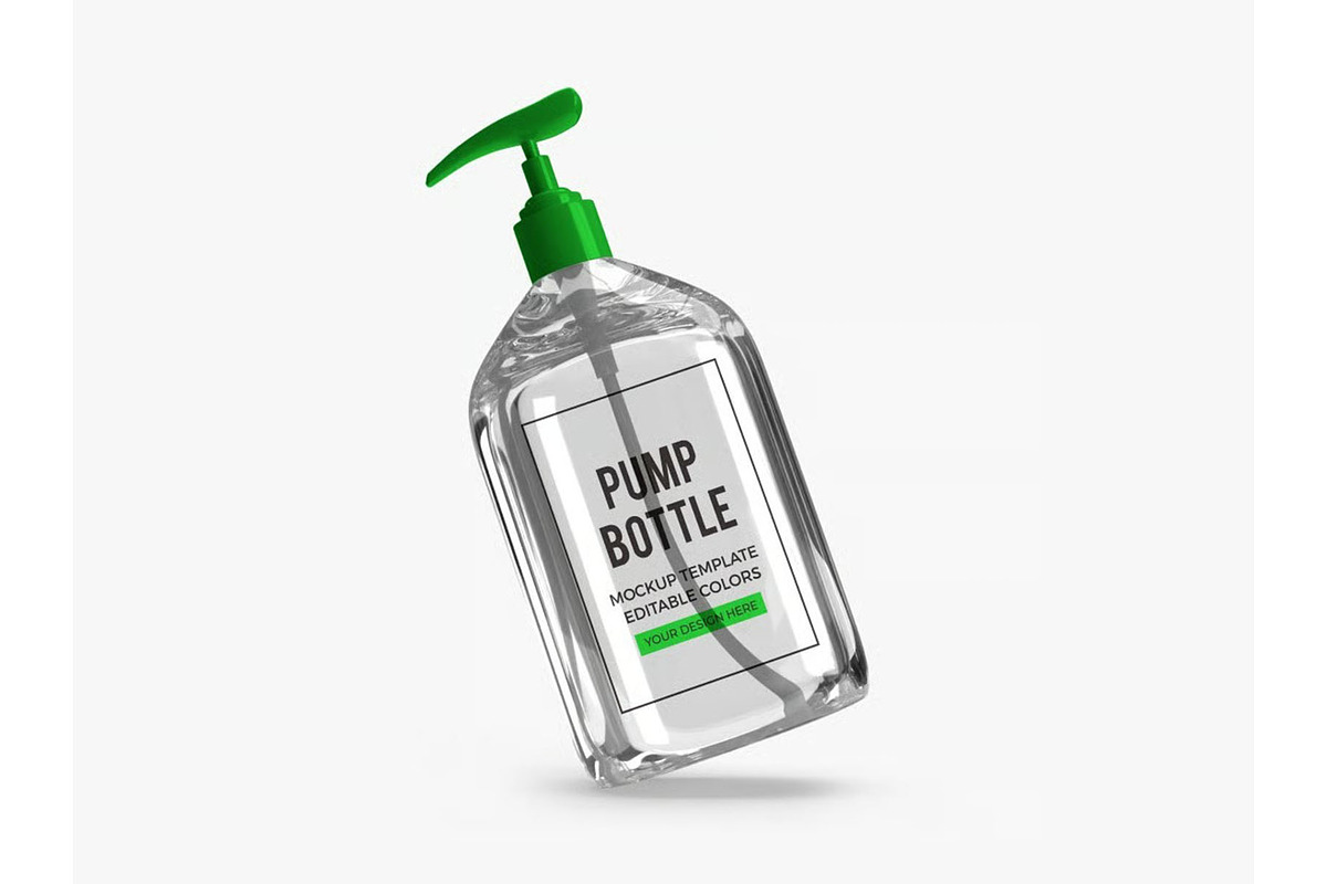 Gel Pump Bottle Packaging Mockup, a Packaging Mockup by DesignRushMarket (Photo 3 of 10)