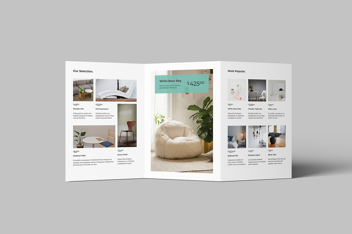 A5 Trifold Brochure Mockups, an Advertising Mockup by artimasa (Photo 6 of 6)
