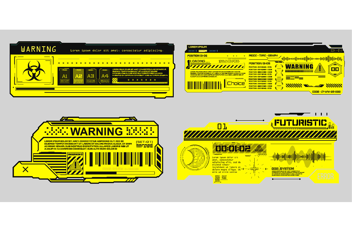 Sci-fi FUI Futuristic Element in HUD, a Technology Illustration by ZinetroN (Photo 8 of 10)