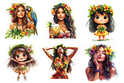 Hula Girl PNG Clipart, an Illustration by CreationArt (Thumbnail 2 of 5)