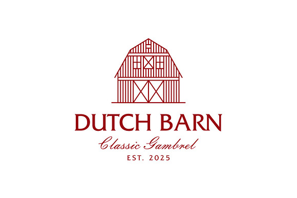 Vintage Rustic Barn Farm Emblem Logo preview 2