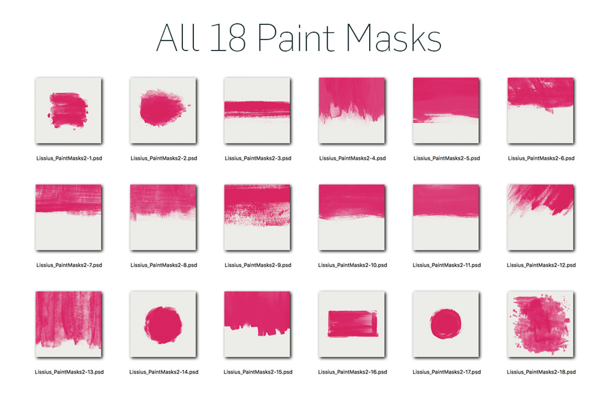 18 Grungy Paint Photoshop Masks, a Texture Graphic by lissius (Photo 8 of 8)