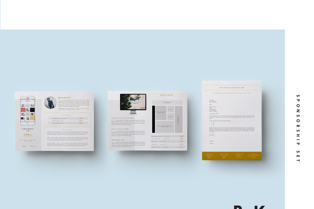 Blog Media Kit + Sponsorship | 8 Pgs, a Social Media Template by Blogger Kit Co. (Photo 3 of 5)