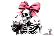 Skeleton PNG with Pink Bow Bundle, a Graphic by Clipart Studio (Thumbnail 6 of 12)