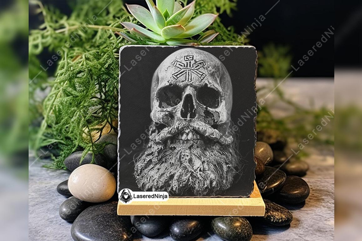 Old Viking Skull Beard Moustache, a Background Graphic by LaseredNinja (Photo 7 of 7)