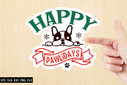 Christmas Dog Sticker Bundle, a Graphic by crative8112 (Thumbnail 5 of 12)